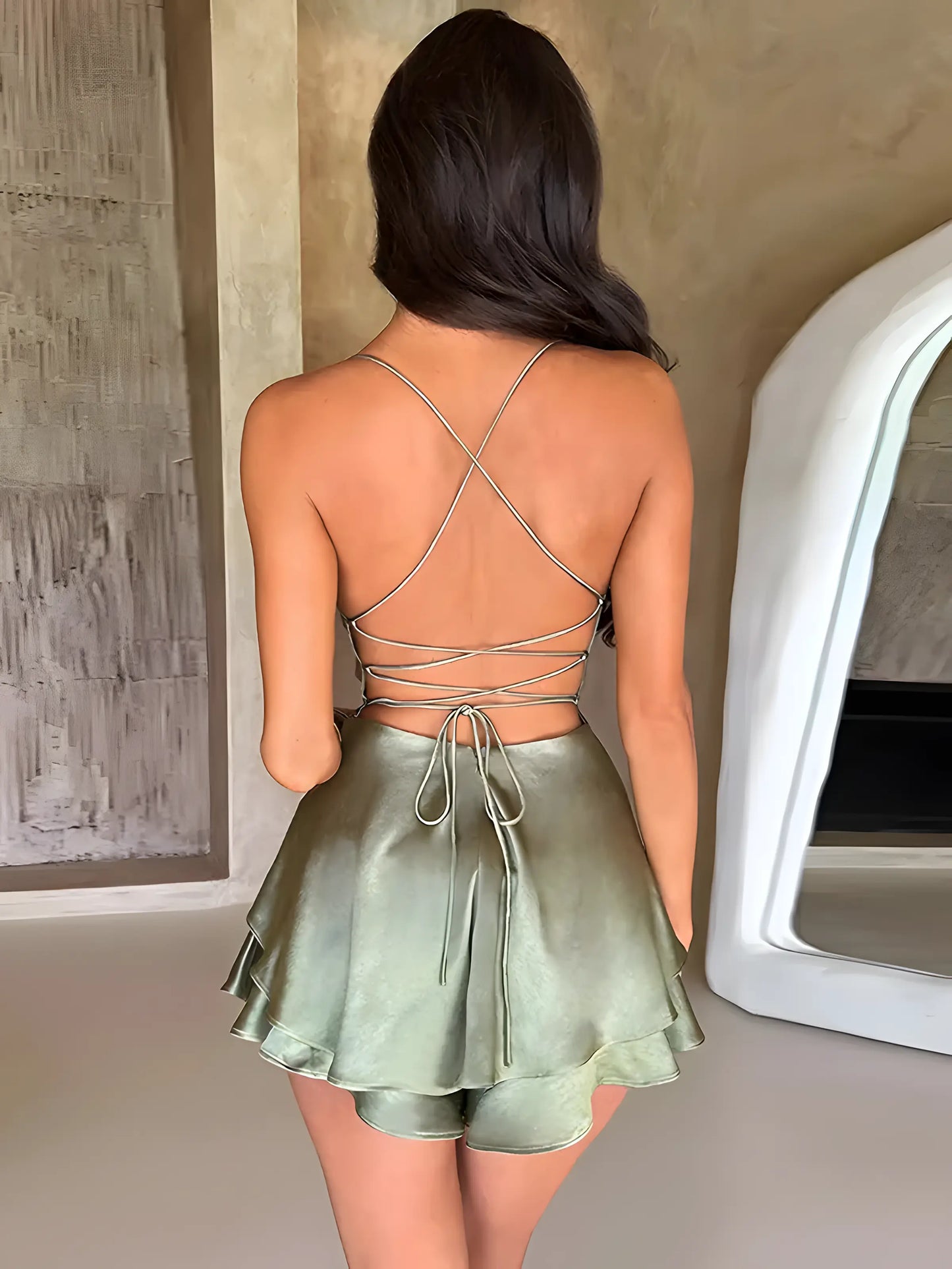 MINI SATIN DRESS