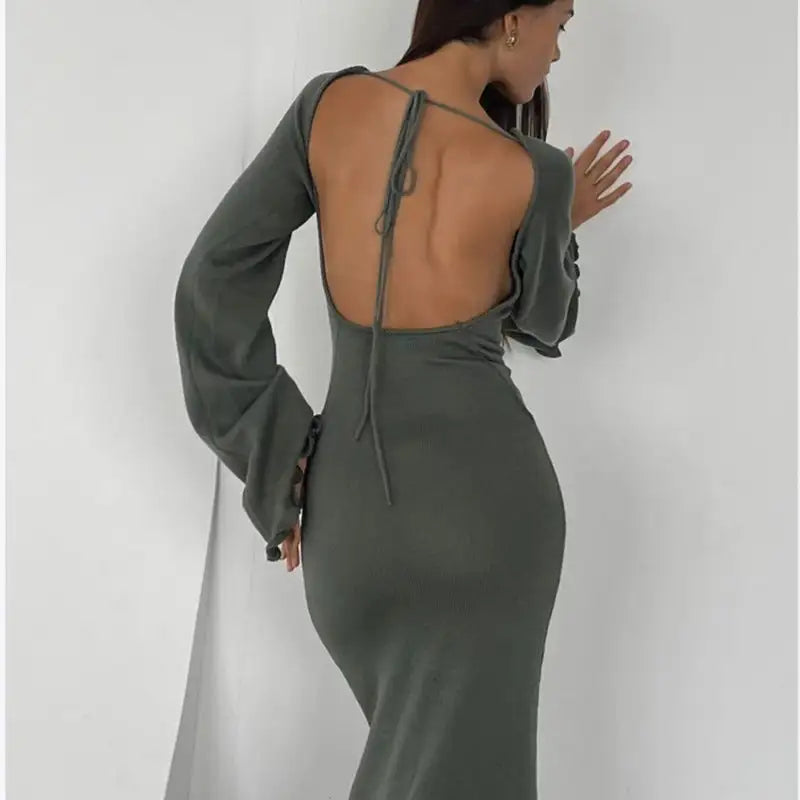 SELVEDGE BACKLESS DRESS