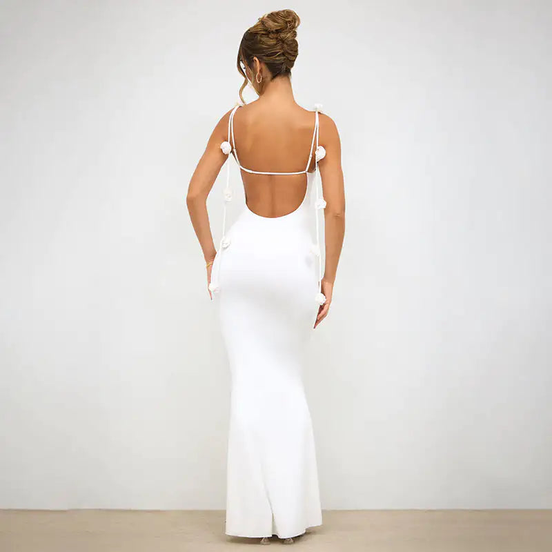 SPAGHETTI BACKLESS DRESS